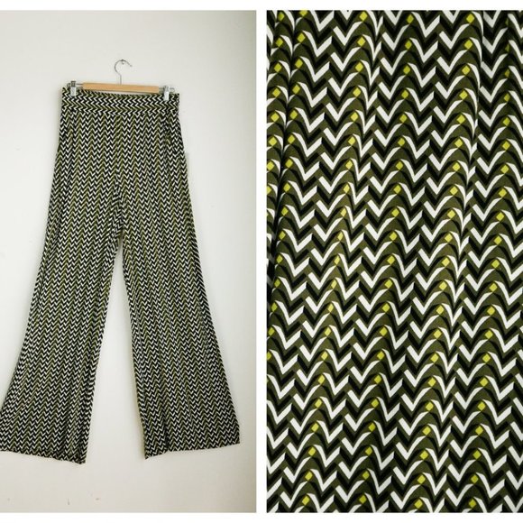 1. State Pants - 1 State Micro Print High Waist Wide Leg Pants
